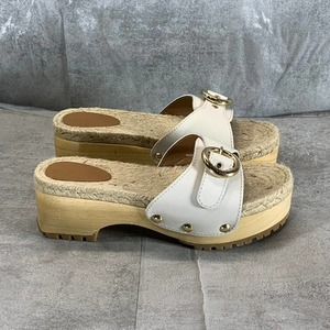 SEE BY CHLOE Women's Natural Calf Viviane Studded Open-Toe Clog Sandals SZ 7(37)